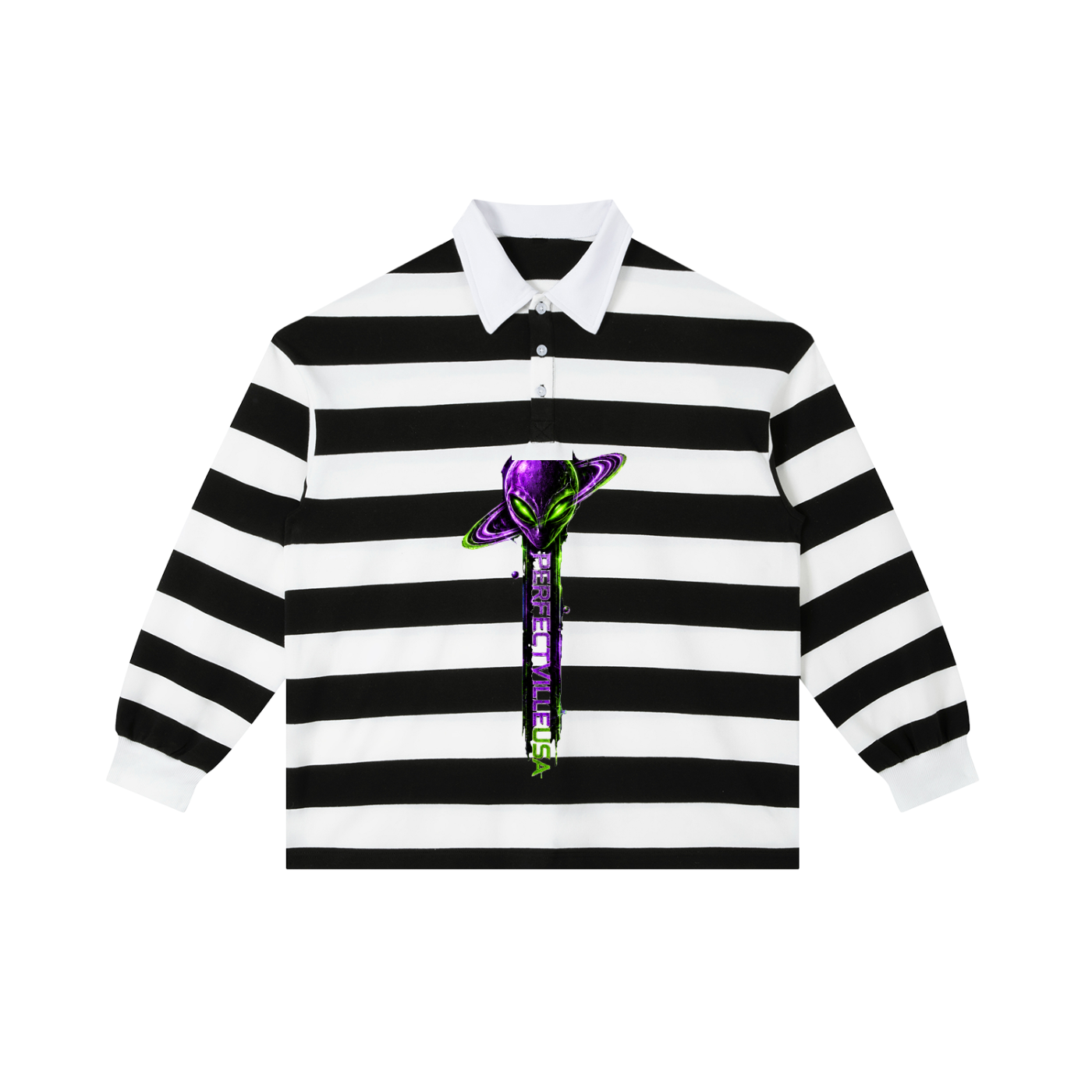 Color Block Stripe Polo Shirt