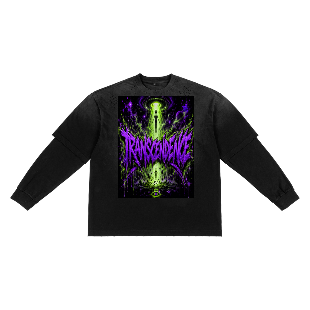 Sunfade Hand-Frayed Faux Two-Piece T-Shirt