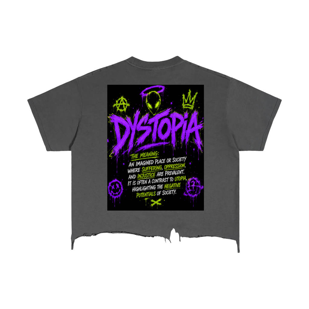 Vintage Wash Boxy Distressed Hem T-Shirt